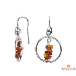 Boucles d’oreilles argent pierres marron – Carla Nogueres
