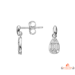 Boucles d’oreilles argent 925 oxyde de zirconium Carla Nogueres