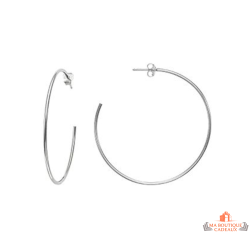 Boucles d’oreilles anneaux argent 50 mm Carla Nogueres