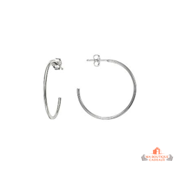 Boucles d’oreilles anneaux argent 30 mm Carla Nogueres