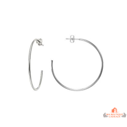 Boucles d’oreilles anneaux argent 40 mm Carla Nogueres