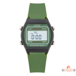 Montre LCD Digitec femme verte à affichage digital