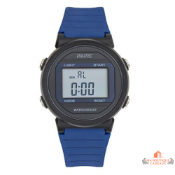 Montre LCD Digitec femme noire et bleue à affichage digital