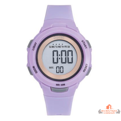 Montre LCD Digitec femme violette à affichage digital