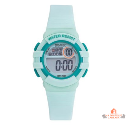 Montre LCD Digitec enfant vert clair affichage digital 34 mm