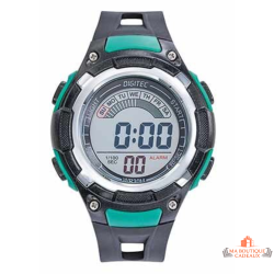 Montre digitale homme DIGITEC noire et verte avec affichage numérique
