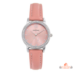Montre femme INOTIME rose clair strass cadran étoiles 30mm