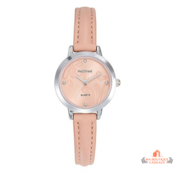 Montre femme INOTIME rose clair cadran floral 26,5mm