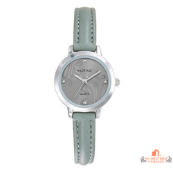 Montre femme INOTIME vert clair 26,5mm cadran floral soleillé