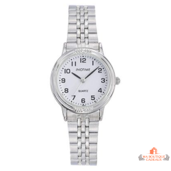 Montre femme INOTIME 28,5 mm métal argenté cadran blanc