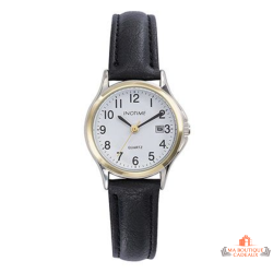 Montre femme INOTIME 29 mm noir cadran blanc avec date
