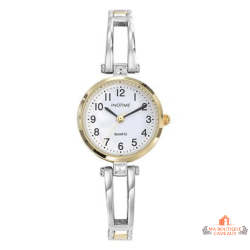 Montre femme INOTIME bicolore 26mm strass cadran blanc