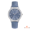 Montre femme INOTIME bleu moyen strass 35 mm aiguilles lumineuses