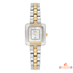 Montre femme INOTIME rectangle argenté 2 tons doré 21,5 mm