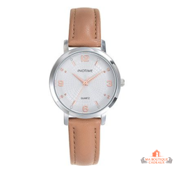 Montre femme INOTIME 31 mm argenté beige foncé doré rose