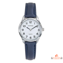 Montre femme INOTIME 29 mm blanche bleu foncé nouveauté