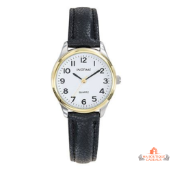 Montre femme INOTIME 29 mm blanche noire doré nouveauté