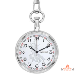 Montre à gousset homme INOTIME 45 mm blanche motif IPS