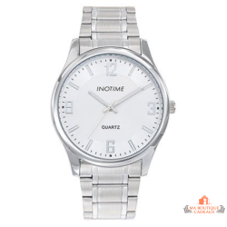 Montre homme INOTIME 39 mm argentée bracelet métal