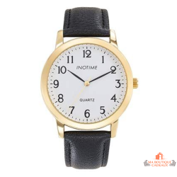 Montre homme INOTIME 40 mm blanche noir doré IPG