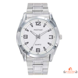 Montre homme INOTIME 43 mm argent métal aiguilles gun
