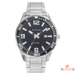 Montre homme INOTIME 42 mm noir métal 5 ATM lumineuse