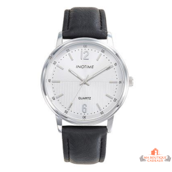 Montre homme INOTIME 39 mm argent bracelet noir