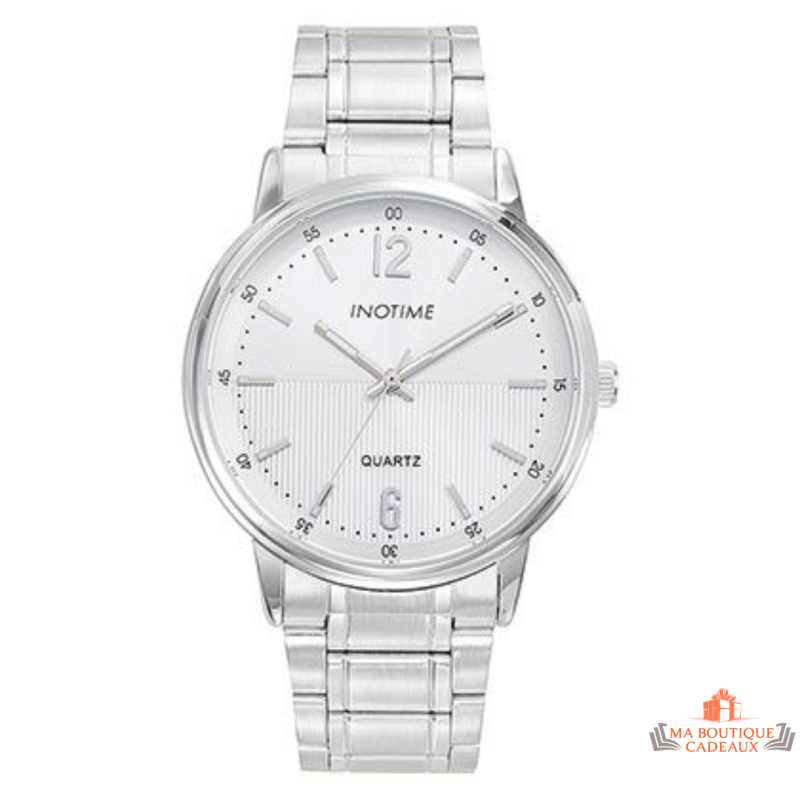 Montre homme INOTIME 39 mm argent métal