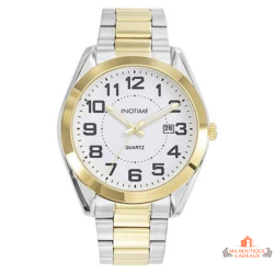 Montre homme INOTIME 42 mm blanc doré bicolore