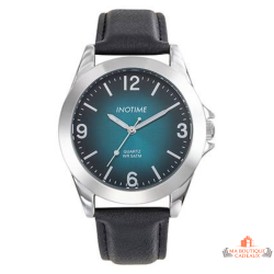 Montre homme INOTIME cadran bleu bracelet noir 40 mm garantie 2 ans