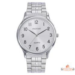 Montre homme INOTIME MORIOKA PC21 cadran argenté soleillé bracelet acier 40 mm garantie 2 ans