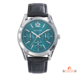 Montre homme INOTIME cadran vert canard style chronographe bracelet noir garantie 2 ans