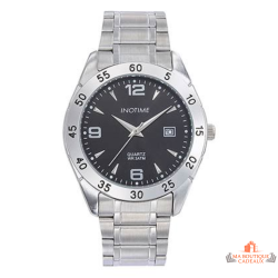 Montre homme INOTIME MIYOTA 2115 noir acier 39 mm affichage jour garantie 2 ans