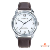 Montre homme INOTIME cadran blanc bracelet marron classique garantie 2 ans