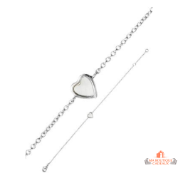 Bracelet cœur argent 925 Carla Nogueres simple élégant garantie 2 ans