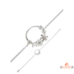 Bracelet cercle zirconium blanc argent 925 Carla Nogueres élégant garantie 2 ans