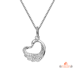Collier Carla Nogueres argent cœur oxyde zirconium collier élégant