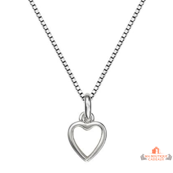 Collier Carla Nogueres argent cœur minimaliste ajouré