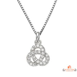 Collier Carla Nogueres nœud argent zirconium