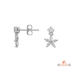 Boucles d’oreilles Carla Nogueres argent étoile zirconium garantie 2 ans