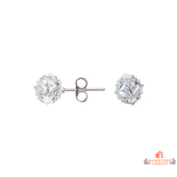 Boucles d’oreilles Carla Nogueres argent solitaire zirconium garantie 2 ans
