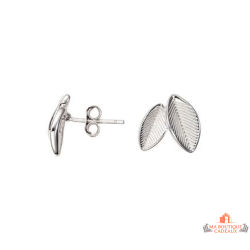 Boucles d’oreilles Carla Nogueres argent feuille garantie 2 ans