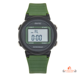 Montre digitale DIGITEC vert foncé noir étanche 5 ATM garantie 2 ans