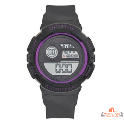 Montre digitale DIGITEC noir violet sport étanche 3 ATM garantie 2 ans