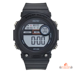 Montre digitale DIGITEC noire sport grand format étanche 3 ATM garantie 2 ans