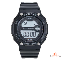 Montre digitale DIGITEC noire sport chronographe étanche 5 ATM garantie 2 ans