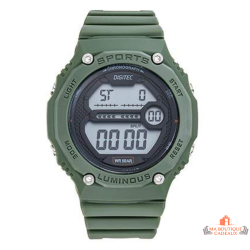 Montre digitale DIGITEC kaki sport chronographe étanche 5 ATM garantie 2 ans