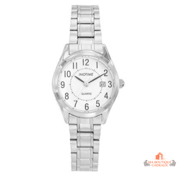 Montre INOTIME argentée avec date bracelet métal élégante garantie 2 ans