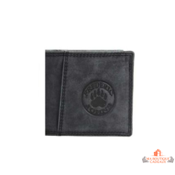 Portefeuille cuir noir vachette lisse compact élégant pratique