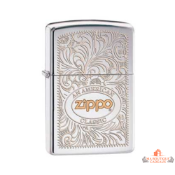 Briquet Zippo argent poli gravure classique brillant premium garanti à vie